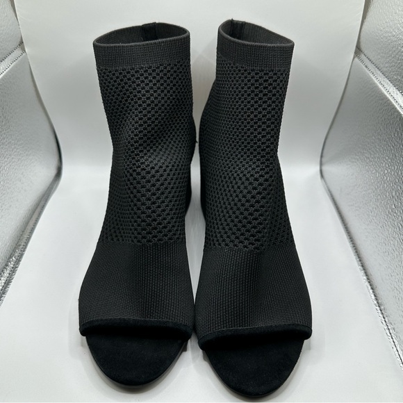 Eileen Fisher sz8.5 Croft open toe Mesh Knit Black Sandal Shoes Summer Elegant - Picture 2 of 15